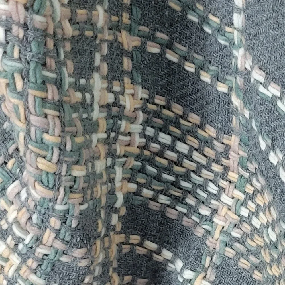 Plaid Fringe Scarf Shawl Wrap Blue‎ Multi Color Women